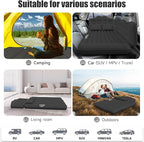 Car Air Mattress, Inflatable SUV Truck Camping Mattress for Back Seat, Thickened Travel Car Bed Sleeping Pad with Air Pump 2 Pillows