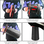 Upgraded Folding Stool Heavy Duty 550lbs Load Capacity Collapsible Portable Sturdy Telescopic Stool for Camping Travel Hiking (Red)