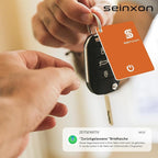 Wallet Tracker RFID Blocking Card & Mini Keychain Tag Item Finder with Recharge Clip Works with Apple Find My (iOS Only)