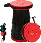 18-inch Heavy Duty Collapsible Stool - 800 lbs Capacity, 2.6 lbs Lightweight Portable Folding Stool for Camping, Travel, Music Festivals and Other Outdoor Events