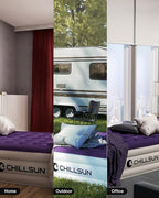 CHILLSUN Air Mattress Full with Built in Pump, 18" Raised Comfort Blow up Mattress, Inflatable Mattress colchon inflable, Upgraded Flocked Top Air Bed with Storage Bag for Home, Camping & Guests