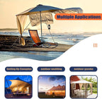 16In Tent Stakes with 6PCS Heavy Duty Adapter, Screw Ground Anchors, Tree Straightening Kit, Mobile Home Anchors (Black)