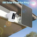 Ring Camera Solar Panel Charger, Compatible with Stick Up Camera, Stick Up Cam Pro, Spotlight Camera Plus/Pro, 5W5V, Weatherproof, 3M/9.8FT Cable (2Pack)
