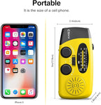 Esky Emergency Hand Crank Radio with 3 LED Flashlight, AM/FM/NOAA Portable Weather Radio with 2000mAh Power Bank Phone Charger, Solar Powered USB Charged Radio for Indoor Outdoor Camping, SOS Alarm