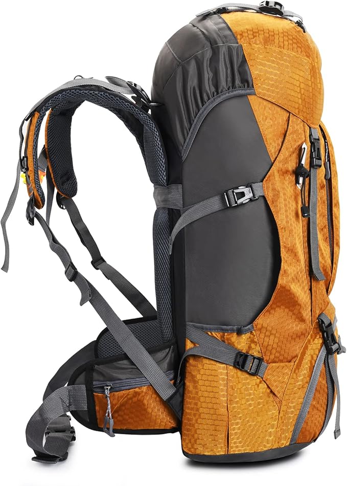 Bseash 60L Waterproof Hiking Camping Backpack with Rain Cover, Large Outdoor Sport Travel Daypack Rucksack for Climbing