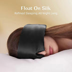 Silk Sleep Mask for Women and Men, Side Sleeper, 22 Momme Pure Mulberry Silk Total Blackout 100% Mulberry Eye Mask with Adjustable Headband Full Size, Eye Masks for Sleeping and Travel