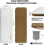 Naturehike Self-Inflating Sleeping Mats for Camping, 3'' Ultra Thick Camping Mat 5.8 R-Value Insulated Camping Mattress, 4-Season Inflatable Foam Camping Mat for Car, Hiking(R5.8 Rectangles - Plus)