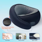 Travel Pillow | High-Density Memory Foam Pillow with 360° Surround Support. Ergonomically Designed. Ideal for Airplane Travel and Home Use.