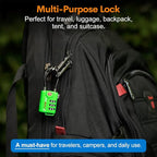 TSA Approved Cable Luggage Locks, Re-settable Combination with Alloy Body (Green 4 Locks)