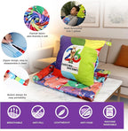 3 in 1 Travel Pillow Blanket Set with Removable Flannel Blanket Throw,Hand Warmer Pockets,Pillow (Color3, 60in*79in)