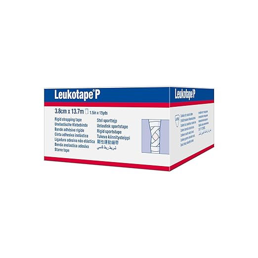 Leukotape P Adhesive Strapping Tape – for Sports Injuries, Strains and Sprains - 1.5 in x 15 yds, Tan, (1 Roll)