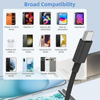 2Pack 10FT USB to USB C Fast Charging Cable for iPhone 17 16 15 Charger Cord, for Apple for iPhone 17 16 15/Pro/Pro Max/Plus Long Type C Car Carplay Cord for iPad Pro 12.9/11 for Android(Black)