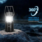 LED Camping Lantern, Battery Operated Lights, Adjustable Brightness for Camping, Power Outages, Emergencies, Outdoor Collapsible Lanterns, 4 Pack