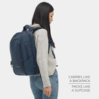 NOMATIC Travel Pack - 20L Water Resistant Laptop Bag - TSA-Ready Expandable Navy Backpack