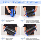 2 Pack Portable Telescoping Stools Collapsible Stool with Cushion,Retractable Foldingstool Max Load Capacity 400lbs, Portable Collapsible Stools for Camping Hiking Outdoor BBQ Black-Blue