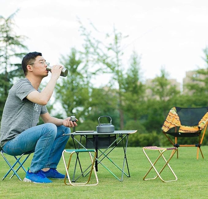 AOUTACC Ultralight Portable Folding Camping Stool for Outdoor Fishing Hiking Backpacking Travelling(XL:13"x14"x15";Large:11.8"x11"x11.4"; Medium:8.3"x9.5"x 11")