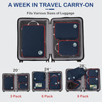 Cipway Compression Packing Cubes, Ultralight Luggage Organizer Bags, Travel Essentials for Carry on Suitcase (3 Piece,Blue)