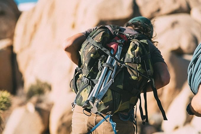 Travel Chair Slacker Tripod Chair for Camping, Set of 2, Adjustable Carry Strap for Easy Transport | Oversized Duck Feet for Improved Stability | Perfect for Outdoor Adventures (Black)