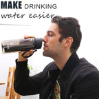 SurviMate Purified Water Bottle for Camping, Hiking, Backpacking and Travel, BPA Free with 5-Stage Intergrated Filter Straw