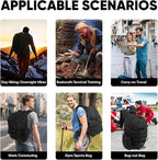 35L Tactical Backpack for Men, MOLLE Military Bug Out Bag, Waterproof Rucksack for Hiking with Hydration Port Black