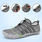 L-RUN Barefoot Water Shoes Women Mens Aqua Sock Athletic Hiking Water Sports Shoes for Swim Beach Pool Sand Diving Walking