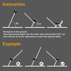 ABCCANOPY 8 Inch Tent Stakes 10 Pcs Non-Rust Metal Ground Anchors, Heavy Duty Spikes with 4 Ropes for Outdoor Camping, Black