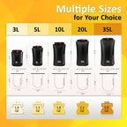 Waterproof Dry Bag-Upgraded Tear-resistant CORDURA Fabric-Durable&Lightweight Roll Top Dry Sack with Survival Whistle-Perfect for Hiking, Camping, Kayaking&Beach-Float on Water(35L/Black)