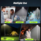 Rechargeable Telescopic Camping Light, 3000LM LED Work Lights on Stand, 8.4 FT Hight Light Ranger 80 FT Portable Outdoor Light, Quick Setup Tripod Light for Outdoor, Jobsite, Emergency