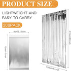 Macarrie Emergency Blanket Bulk Survival Thermal Silver Foil Reflective Blankets Pack for Cold Outdoors Camping Hiking First Aid Shelter Space Emergency Supplies Set