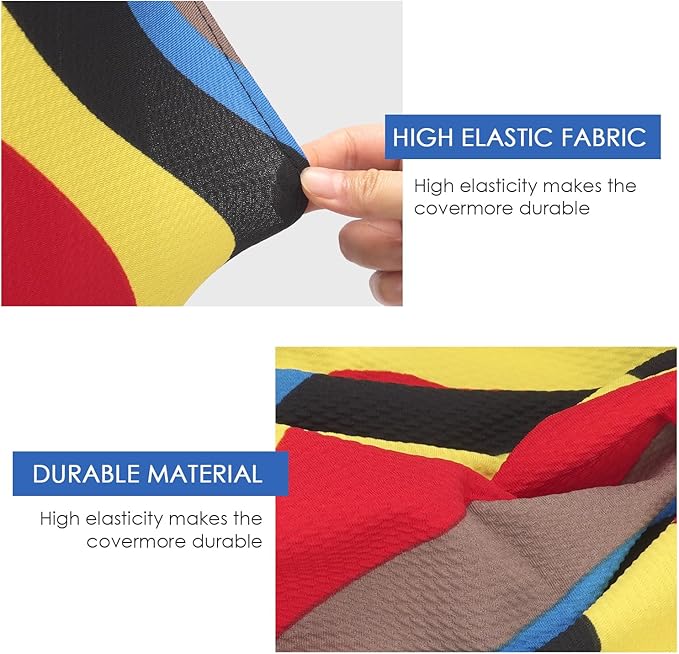 Adorila Travel Luggage Cover Suitcase Protector - Elastic Washable Protective Cover for Suitcase, Colorful Wave Pattern, Size XL