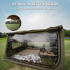 TOMOUNT Inflatable Canvas Tent with Pump,Easy Setup Blow Up Tent for Camping