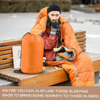 Tranqun Sleeping Bags for Adult with Winter Beanies Gloves, Cotton Liner Camping Sleeping Bag Waterproof Warm Lightweight for Backpacking Camping Indoor Outdoor Homeless People