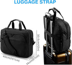 BAGSMART Laptop Bag, 15.6 Inch Briefcase Men, Lockable Computer Bag Work Bag, Water-Repellent Shoulder Messenger Bag Travel Office Business, Black