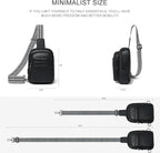 3L SMALL Sling Bag Fanny Packs For Women Men Mini Crossbody Chest Belt Travel Bag Purse Handbag Faux Leather Fashion Cute Black