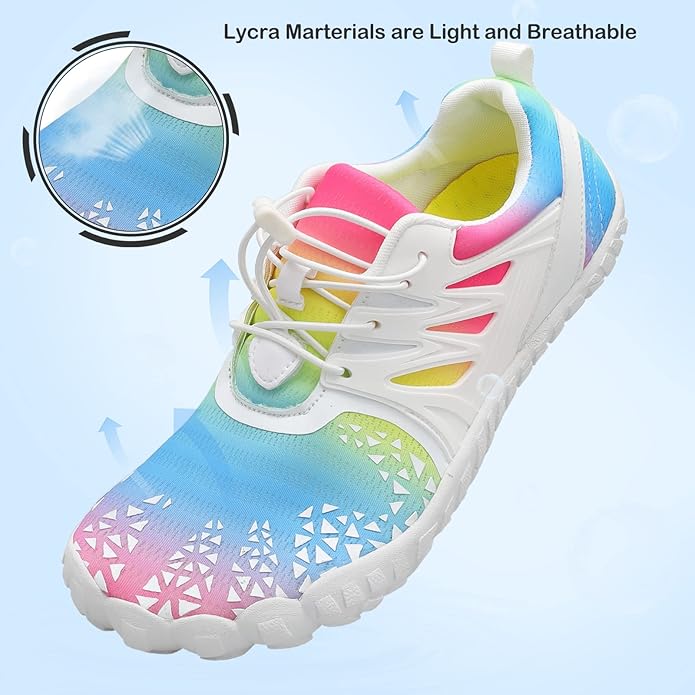 L-RUN Barefoot Water Shoes Women Mens Aqua Sock Athletic Hiking Water Sports Shoes for Swim Beach Pool Sand Diving Walking