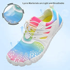 L-RUN Barefoot Water Shoes Women Mens Aqua Sock Athletic Hiking Water Sports Shoes for Swim Beach Pool Sand Diving Walking