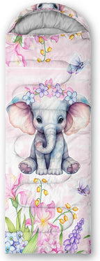 AILONEN Outer Space Astronaut Camping Sleeping Bags,Lightweight & Waterproof,3 Season Warm & Cool Weather,Cartoon Sleeping Bags for Kids,Boys Girls Travelling,Outdoors