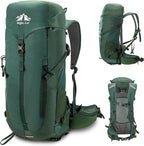 Night Cat Internal-frame Hiking Backpack: 30L Camping Backpack for Men Women Lightweight Waterproof Rain Cover Green