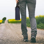 Volhoply Insulated Water Bottles Bulk 2 Pack, 40 oz Reusable Stainless Steel Sports Bottle with Paracord Handle & Spout Lid, Double Wall Vacuum Travel Big Water Cups with Wide Mouth(Navy,2 Set)