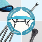 Foldable High/Low 2 Modes Camping Cot, with Extend Legs, Storage Bag, Ultralight & Durable Backpacking Travel Tent Cot, Max Loading Capacity 264lbs, Easy to use for Woman & Man