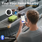 Esky Air Tracker Tags-4 Pack, Bluetooth Smart Luggage Tracker Works with Apple Find My APP (iOS Only, Not for Android), Key Finder and Item Locator for Luggage, Backpack, Suitcases, Wallet