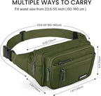 CXWMZY Fanny Packs For Women & Men Waist Pack Hip Bum Bag with Multi-Pockets Large Capacity Waterproof Casual Bum Bag for Disney Traveling Casual Cycling Running Hiking (Army Green)