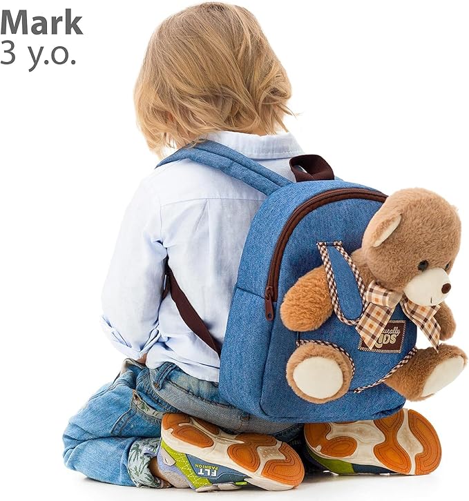 Teddy Bear Backpack, Toddler Valentines Day Gifts, Toys for Kids 3-5, Teddy Bear Stuffed Animal 2 3 4 5 Year Old Girl Boy