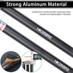 Telescoping Tarp Poles, Heavy Duty 7.67ft Aluminum Tent Poles for Tarp with Rubber Cap, Portable Set of 4 Adjustable Poles for Camping, Awning, Sun Shade, Free Carry Pouch