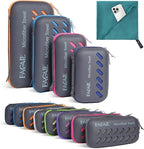 BAGAIL Camping Towel with EVA Case, Compact & Ultra Soft Microfiber Travel Towel - Super Absorbent & Lightweight Quick Dry Towels for Sports, Beach, Gym, Backpacking, Hiking and Yoga