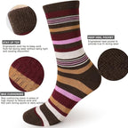 EnerWear 4 Pack Women's Merino Wool Outdoor Hiking Trail Crew Sock