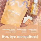 Kinfield Bug Bite Remedy Relief Patches - Hydrocolloid Skin Soothers Against Itch and Irritation - Cruelty, and Paraben Free - Vegan After Bite Treatment - 30 x Patches