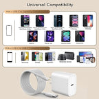 [Apple MFi Certified]10FT Fast iPhone Charger,Extra Long Apple Charger Fast Charging 2Pack USB C Charger Block Plug + 10Foot Lightning Cable Cord for iPhone 14/Pro/Pro Max/Plus/13/12/11/XS/XR/X/SE2022