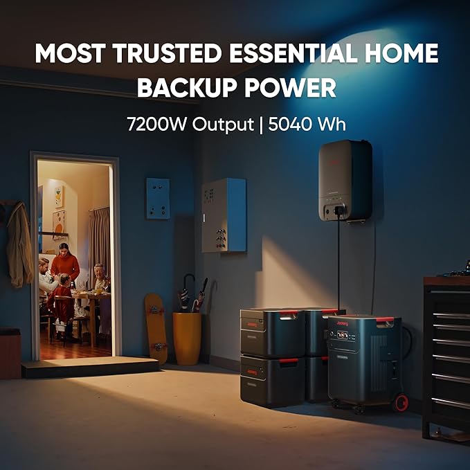 Jackery Solar Generator 5000 Plus Portable Power Station, 5040Wh LiFePO4 Battery with Jackery Explorer 300 Plus Portable Power Station, 288Wh Backup LiFePO4 Battery