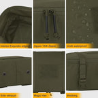 PETAC GEAR 4 PCS Tactical Modular Packing Cubes with Waterproof Material, Large Capacity Storage Bag, Easy Clean Outdoor Travel Organize Storage Pouches Bags (RG)